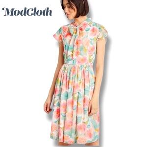 ModCloth Floral Print Women's Dress - Multicolor